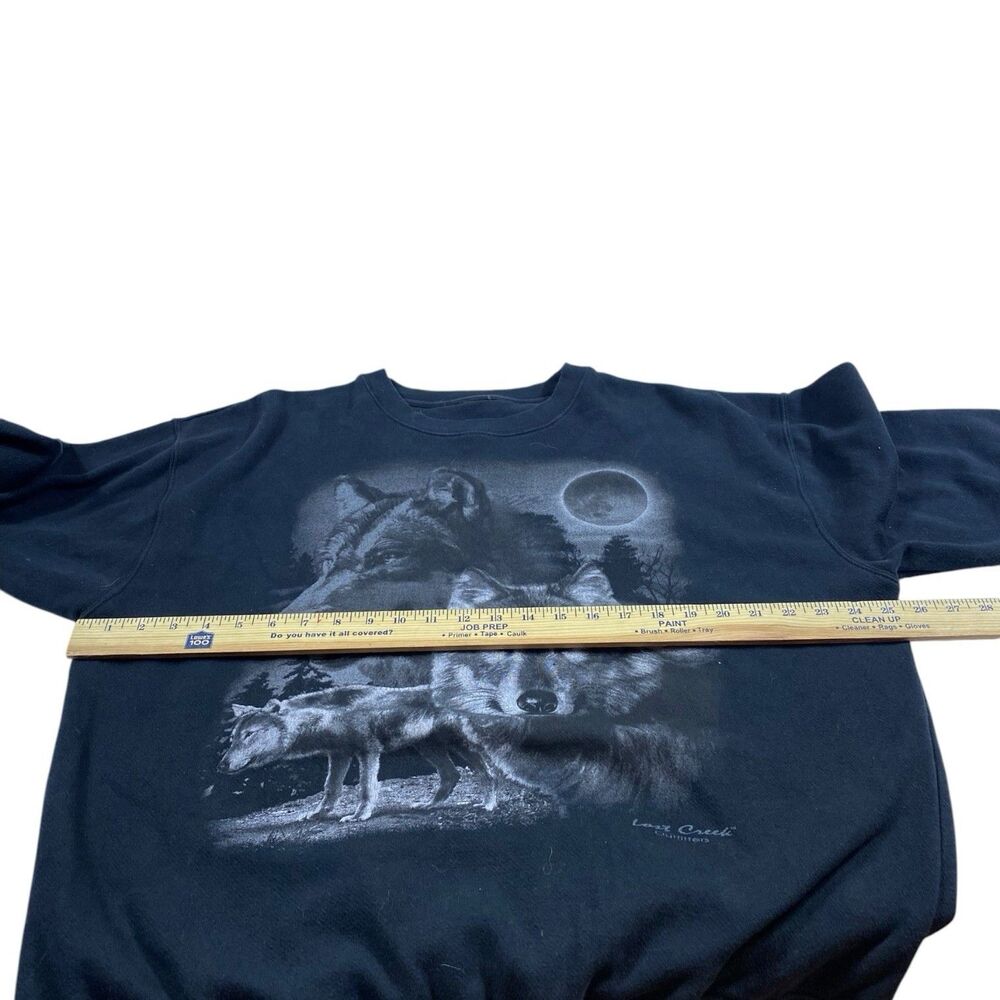 Lost Creek Outfitters Sweatshirt Mens XL Wolf Pullover Crewneck Nature Moon - Picture 6 of 8